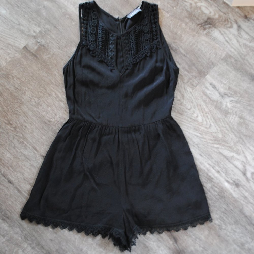 Black Lace Romper